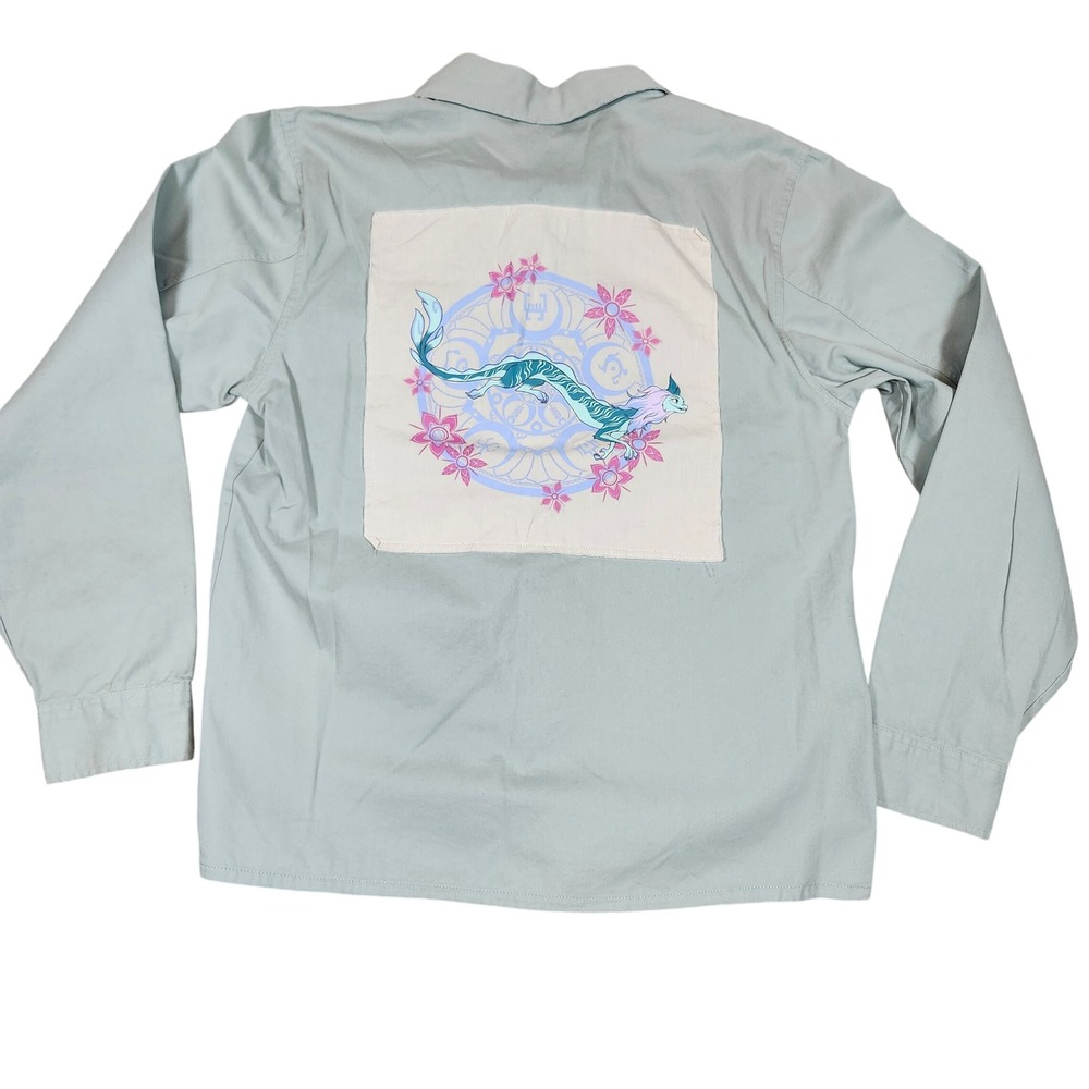 Disney Her Universe Raya Last‎ Dragon Jacket Shacket Floral Patch NWT L